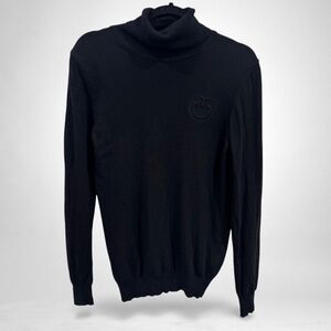 Cavalleria Toscana Wool Blend Turtleneck (Black)